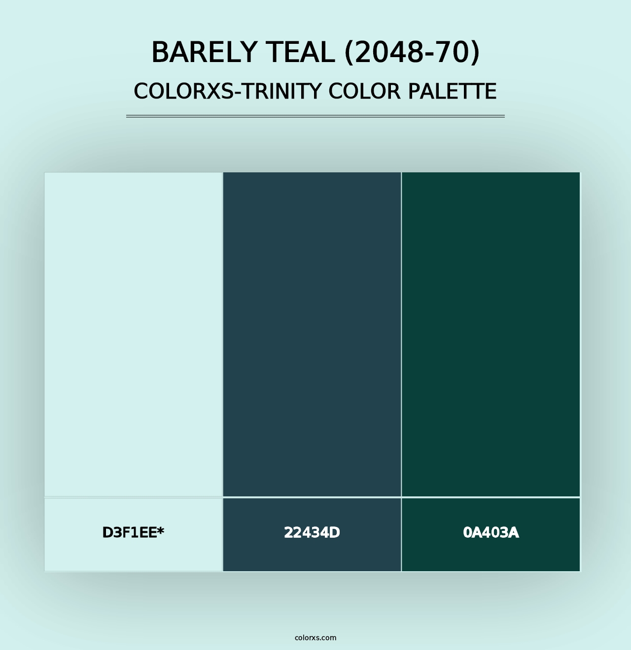 Barely Teal (2048-70) - Colorxs Trinity Palette