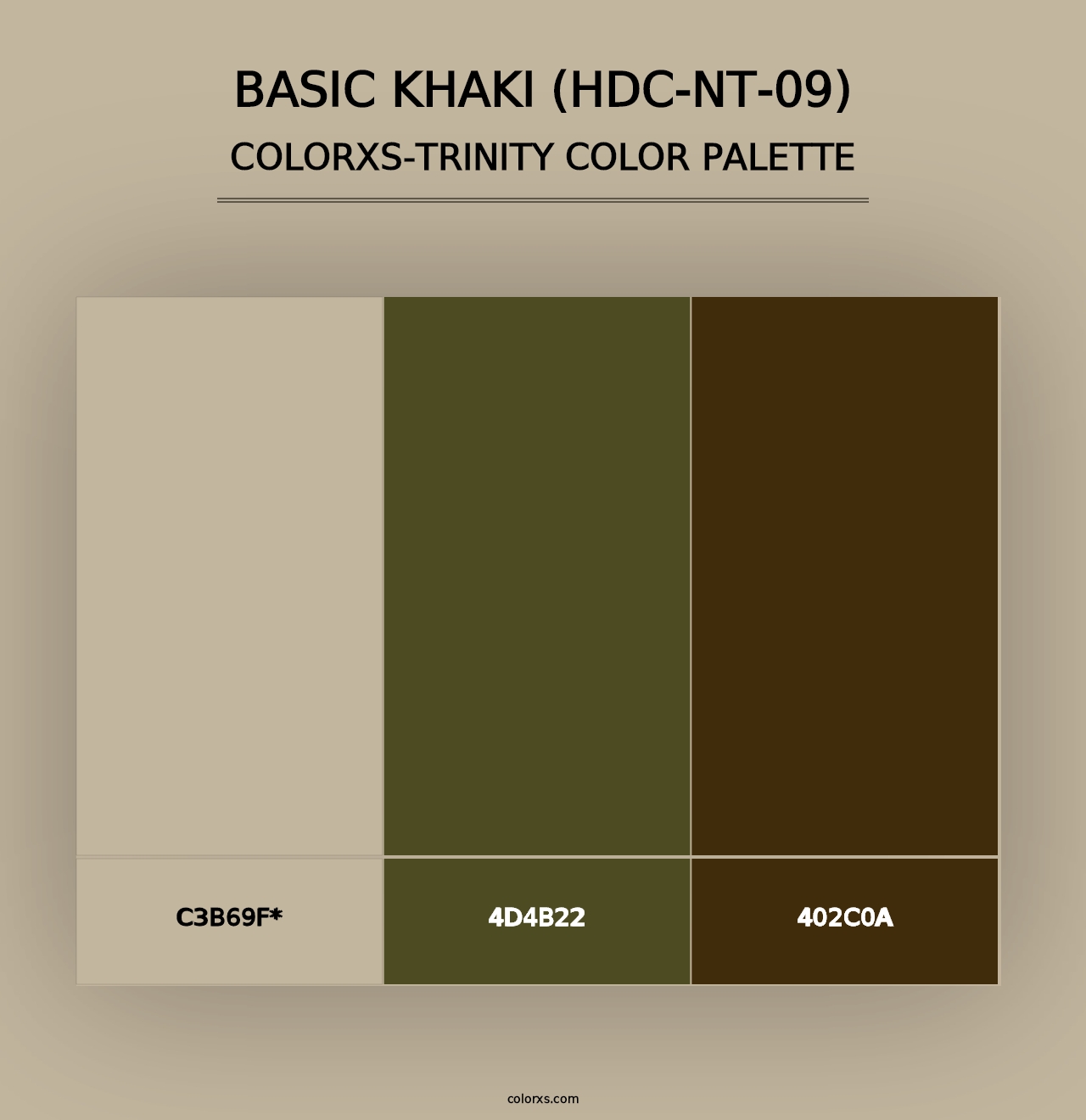 Basic Khaki (HDC-NT-09) - Colorxs Trinity Palette