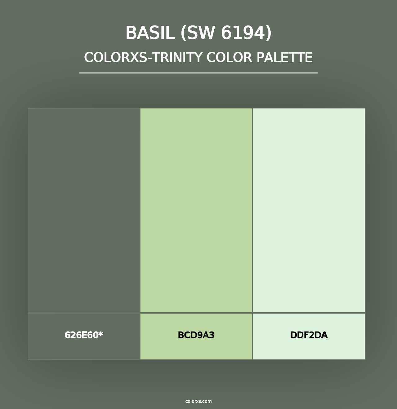 Basil (SW 6194) - Colorxs Trinity Palette