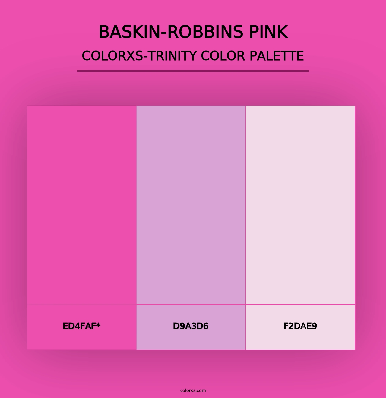 Baskin-Robbins Pink - Colorxs Trinity Palette