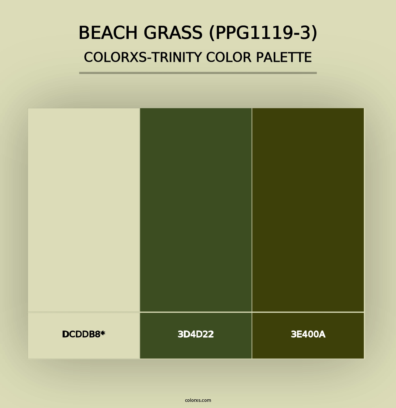 Beach Grass (PPG1119-3) - Colorxs Trinity Palette