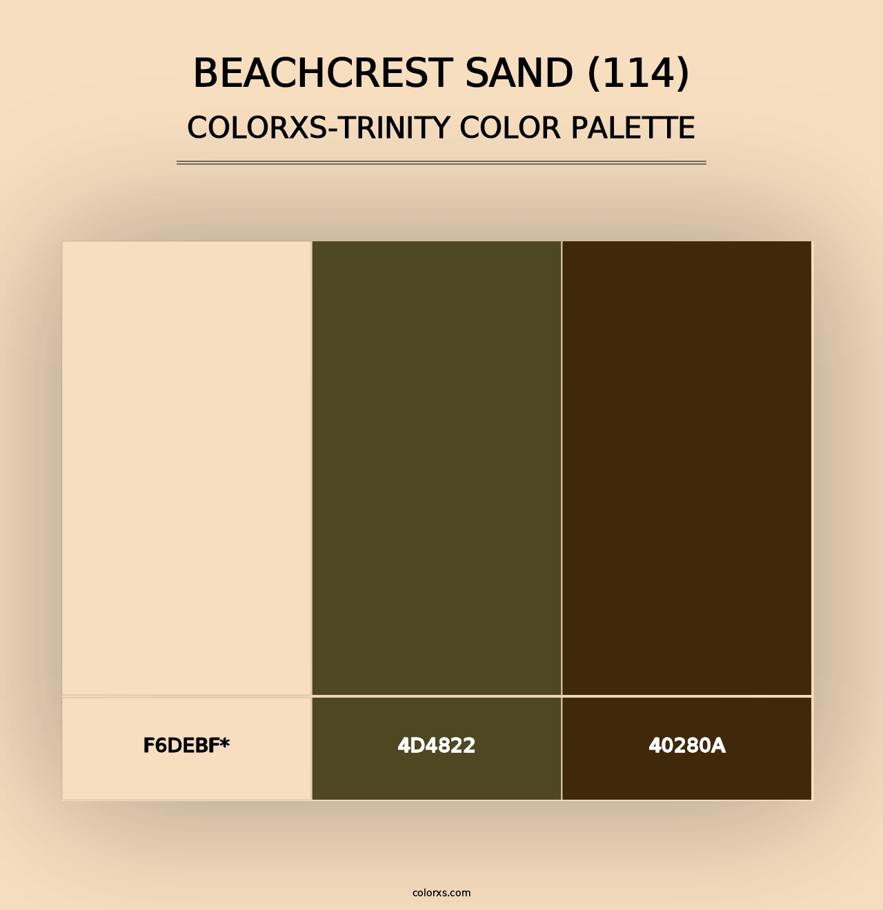 Beachcrest Sand (114) - Colorxs Trinity Palette