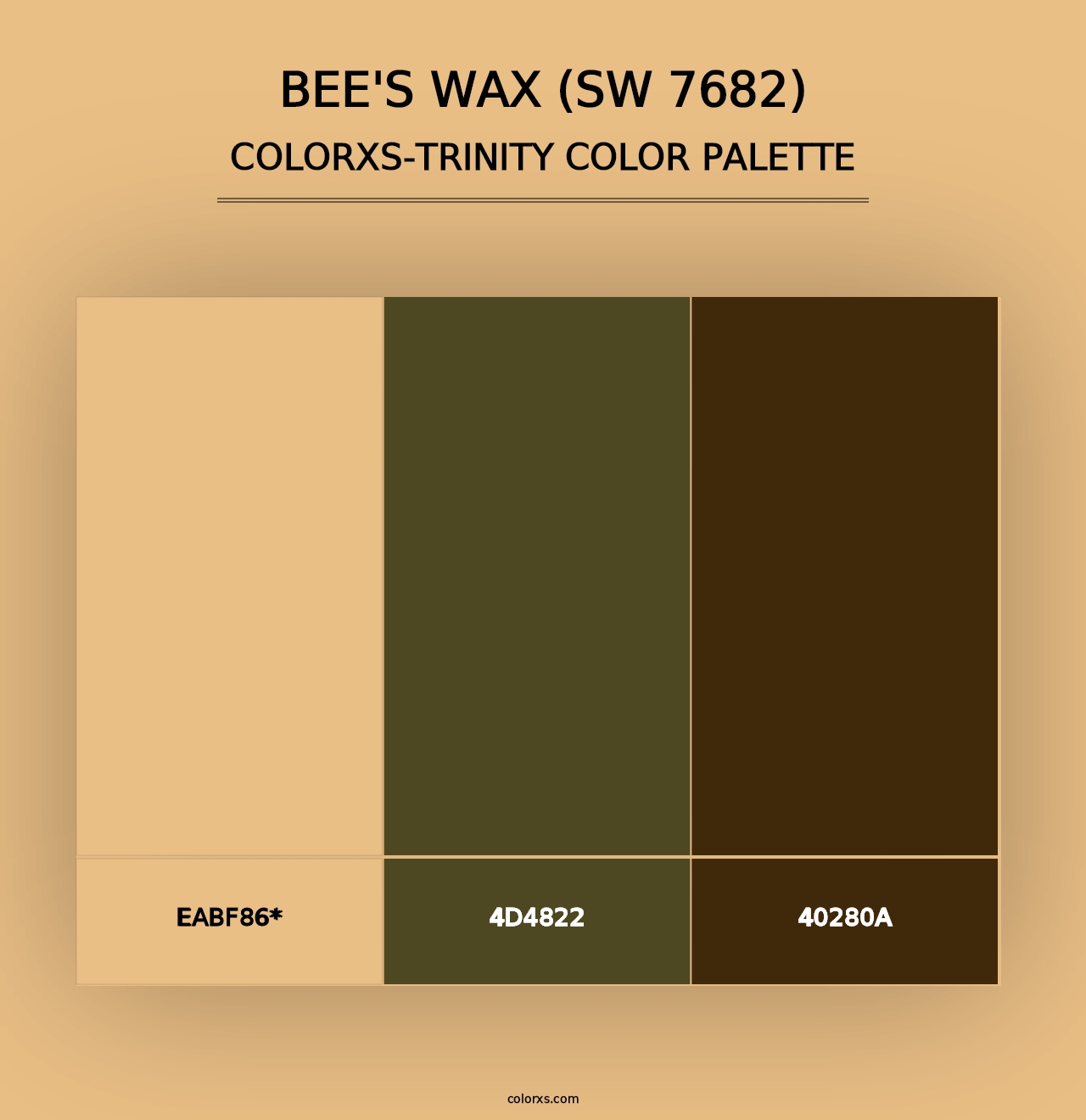 Bee's Wax (SW 7682) - Colorxs Trinity Palette