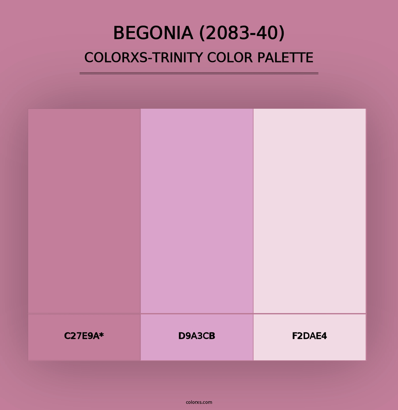 Begonia (2083-40) - Colorxs Trinity Palette