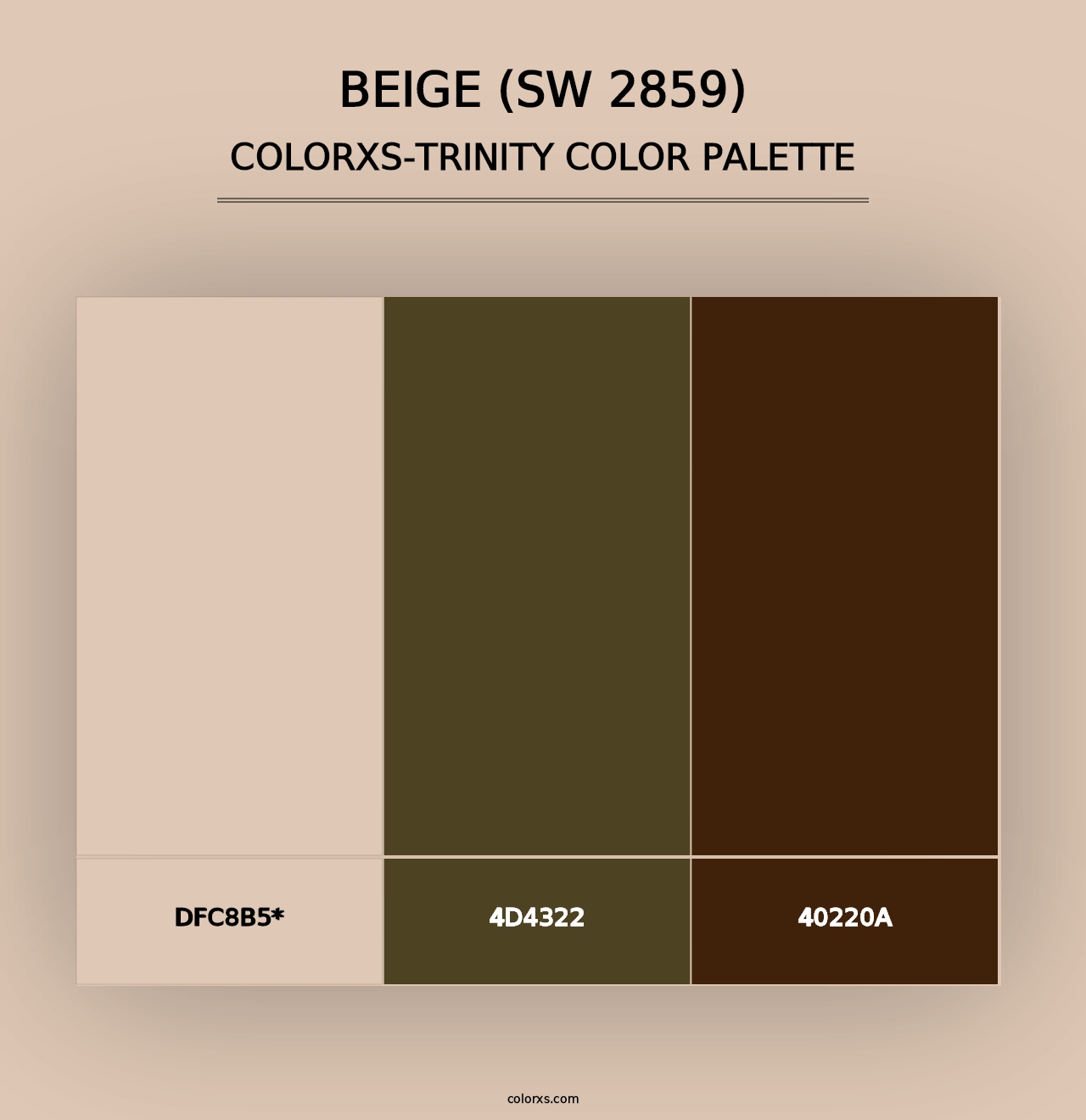 Beige (SW 2859) - Colorxs Trinity Palette