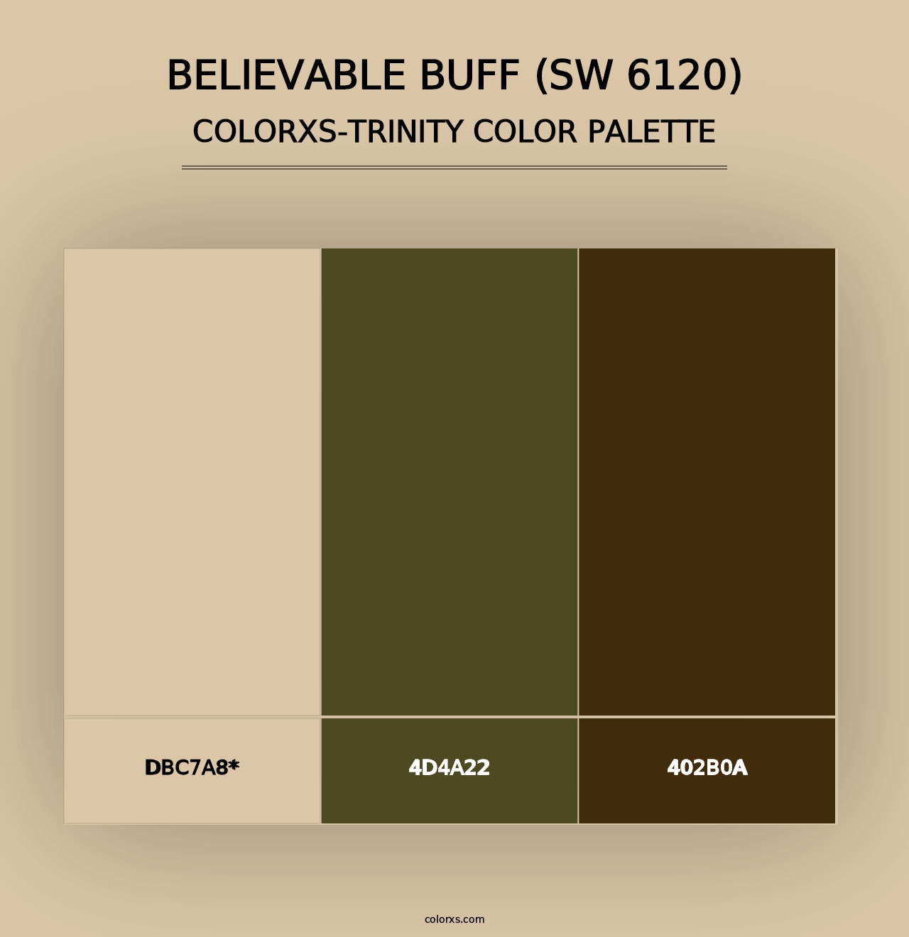 Believable Buff (SW 6120) - Colorxs Trinity Palette