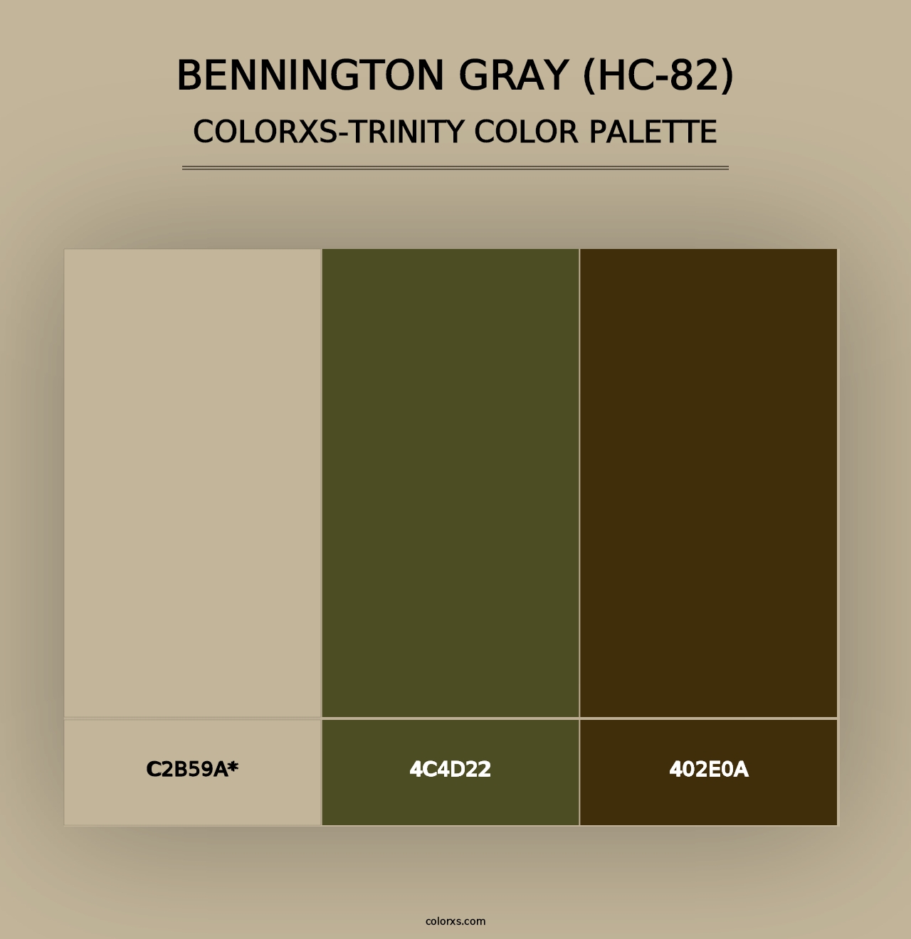 Bennington Gray (HC-82) - Colorxs Trinity Palette