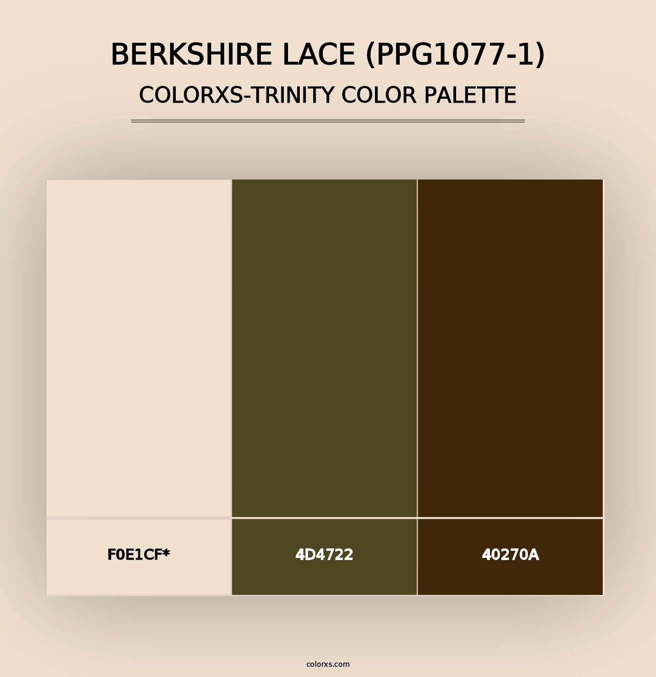 Berkshire Lace (PPG1077-1) - Colorxs Trinity Palette