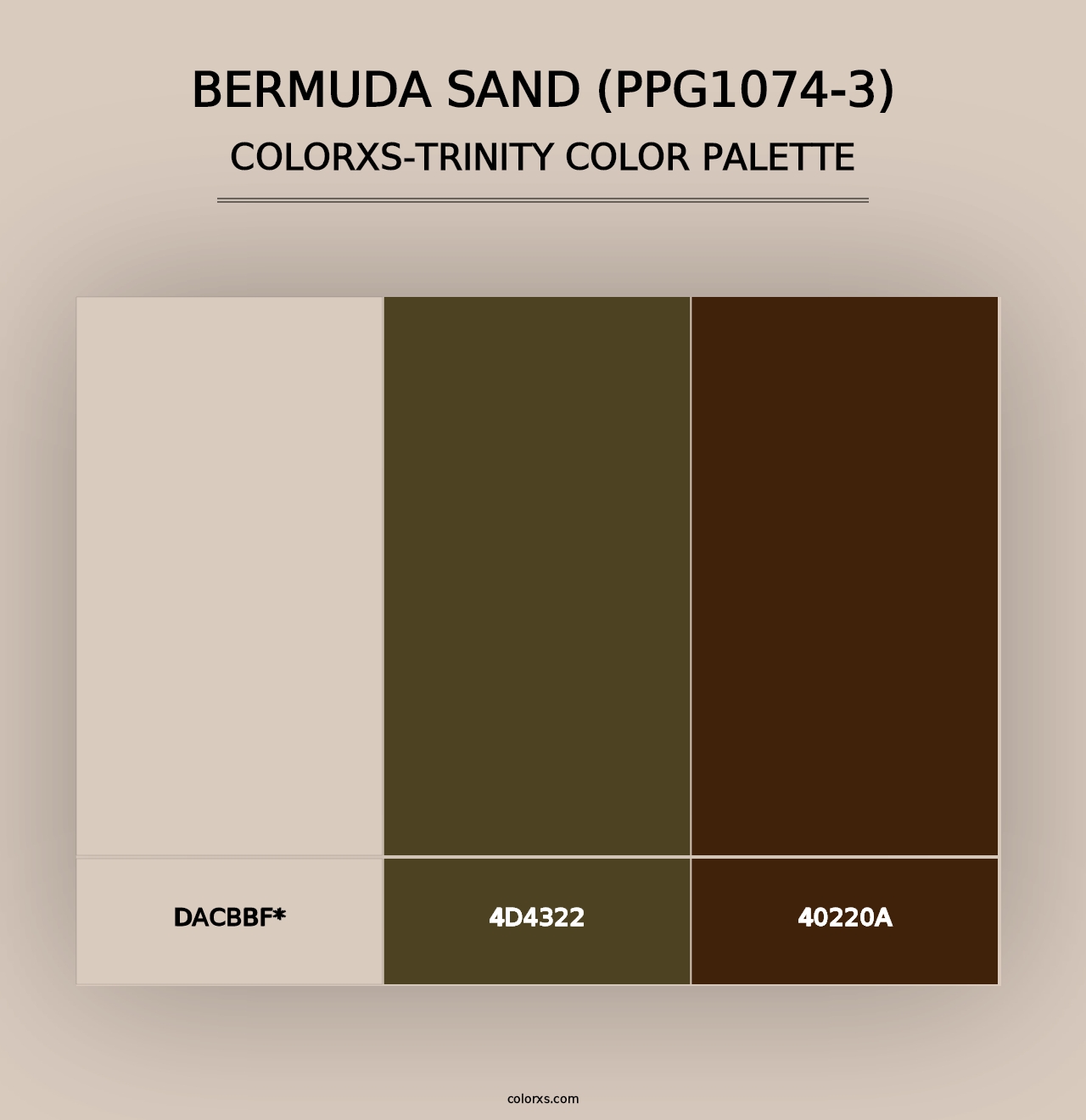 Bermuda Sand (PPG1074-3) - Colorxs Trinity Palette