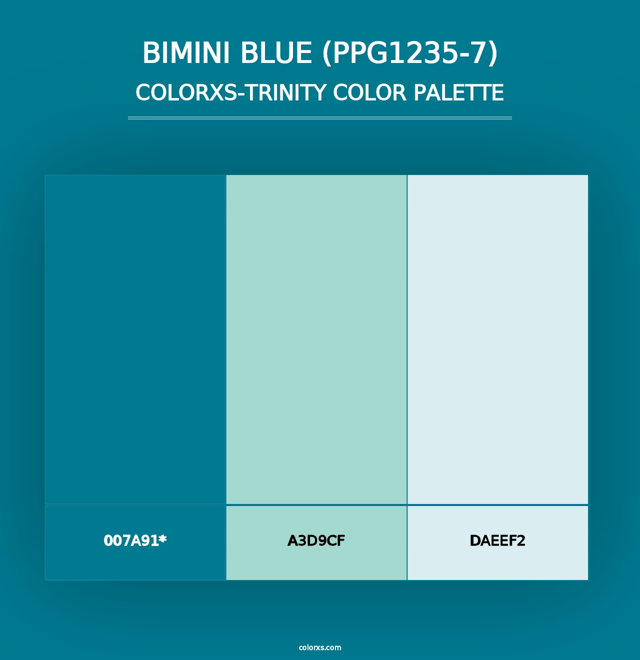 Bimini Blue (PPG1235-7) - Colorxs Trinity Palette