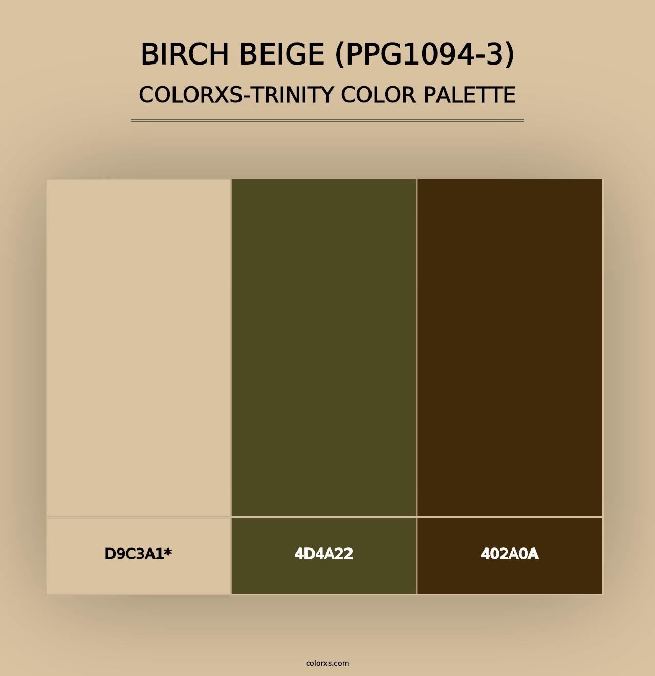 Birch Beige (PPG1094-3) - Colorxs Trinity Palette