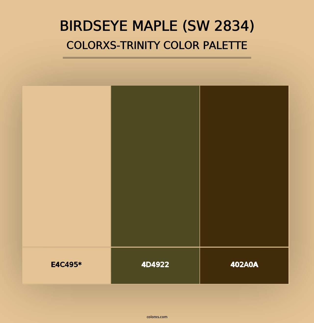 Birdseye Maple (SW 2834) - Colorxs Trinity Palette