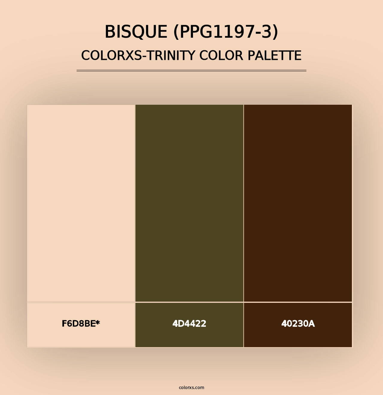 Bisque (PPG1197-3) - Colorxs Trinity Palette