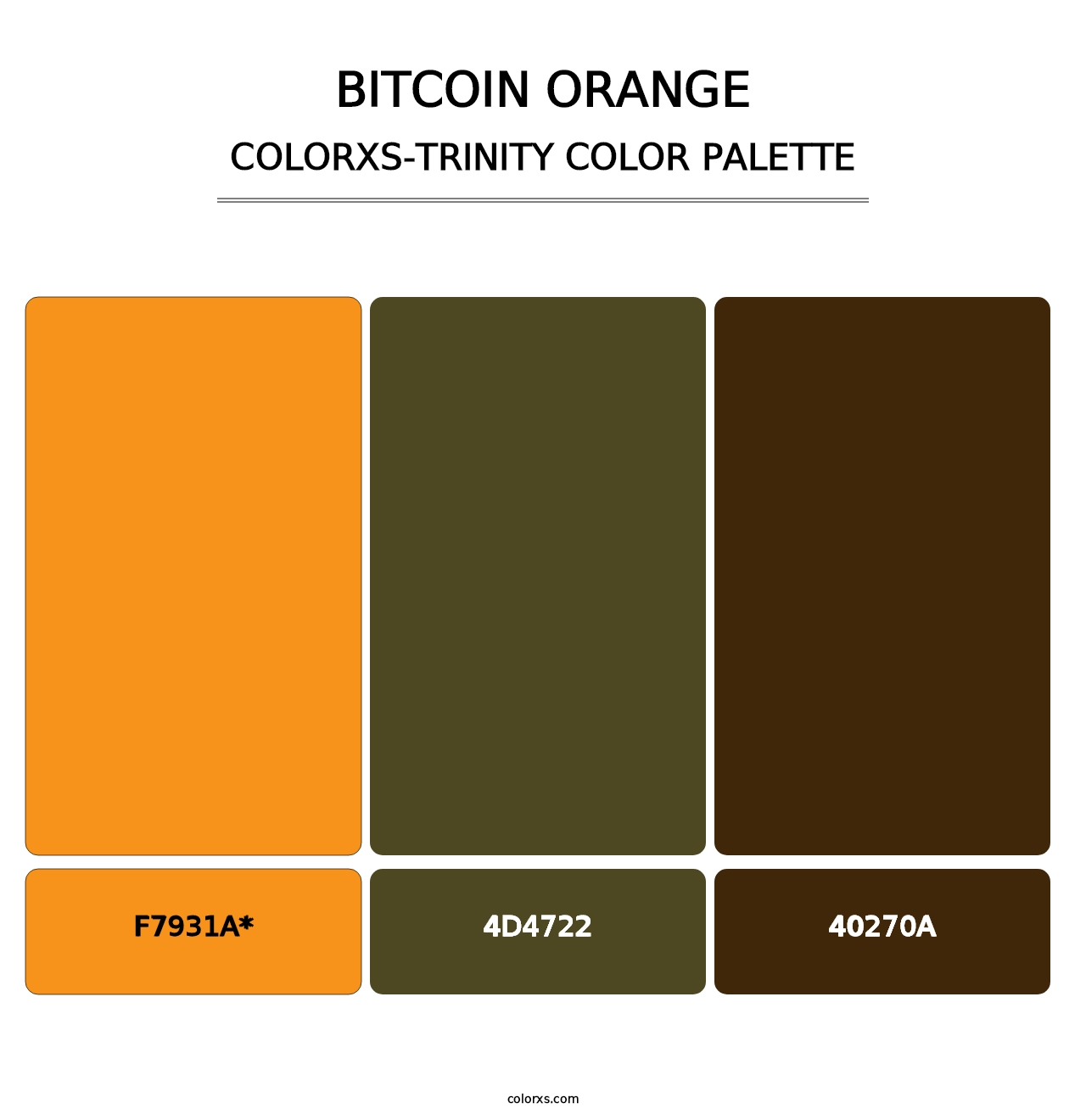 Bitcoin Orange - Colorxs Trinity Palette