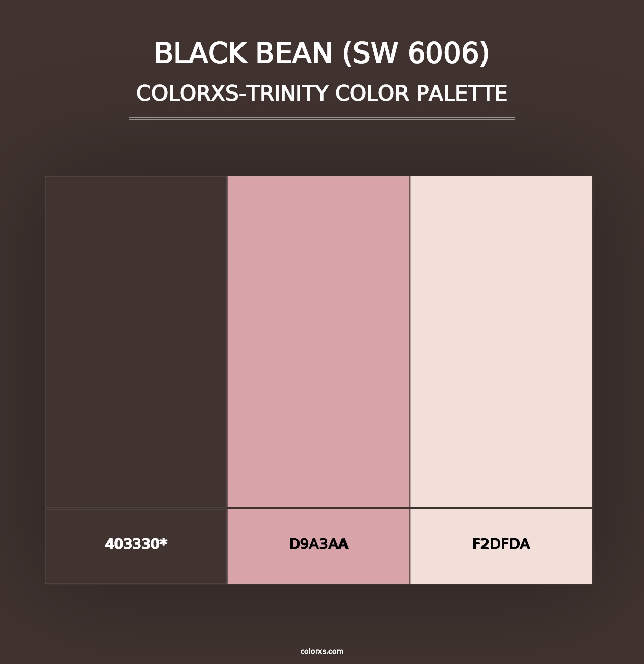 Black Bean (SW 6006) - Colorxs Trinity Palette