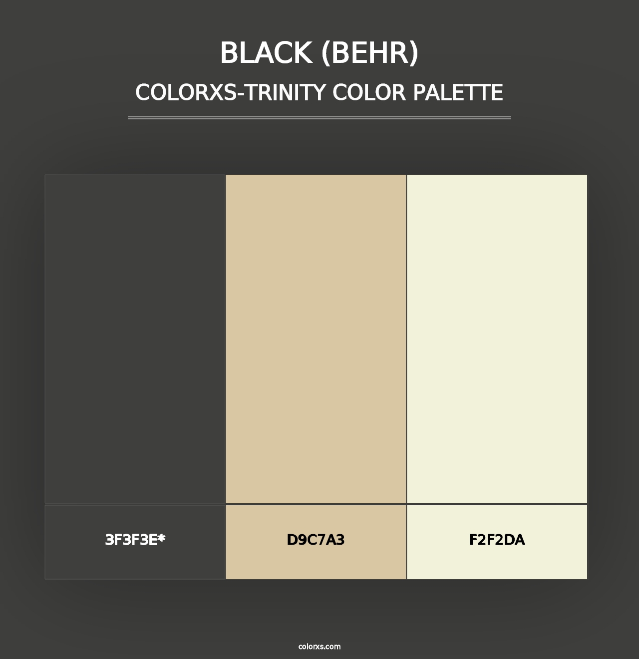 Black (Behr) - Colorxs Trinity Palette