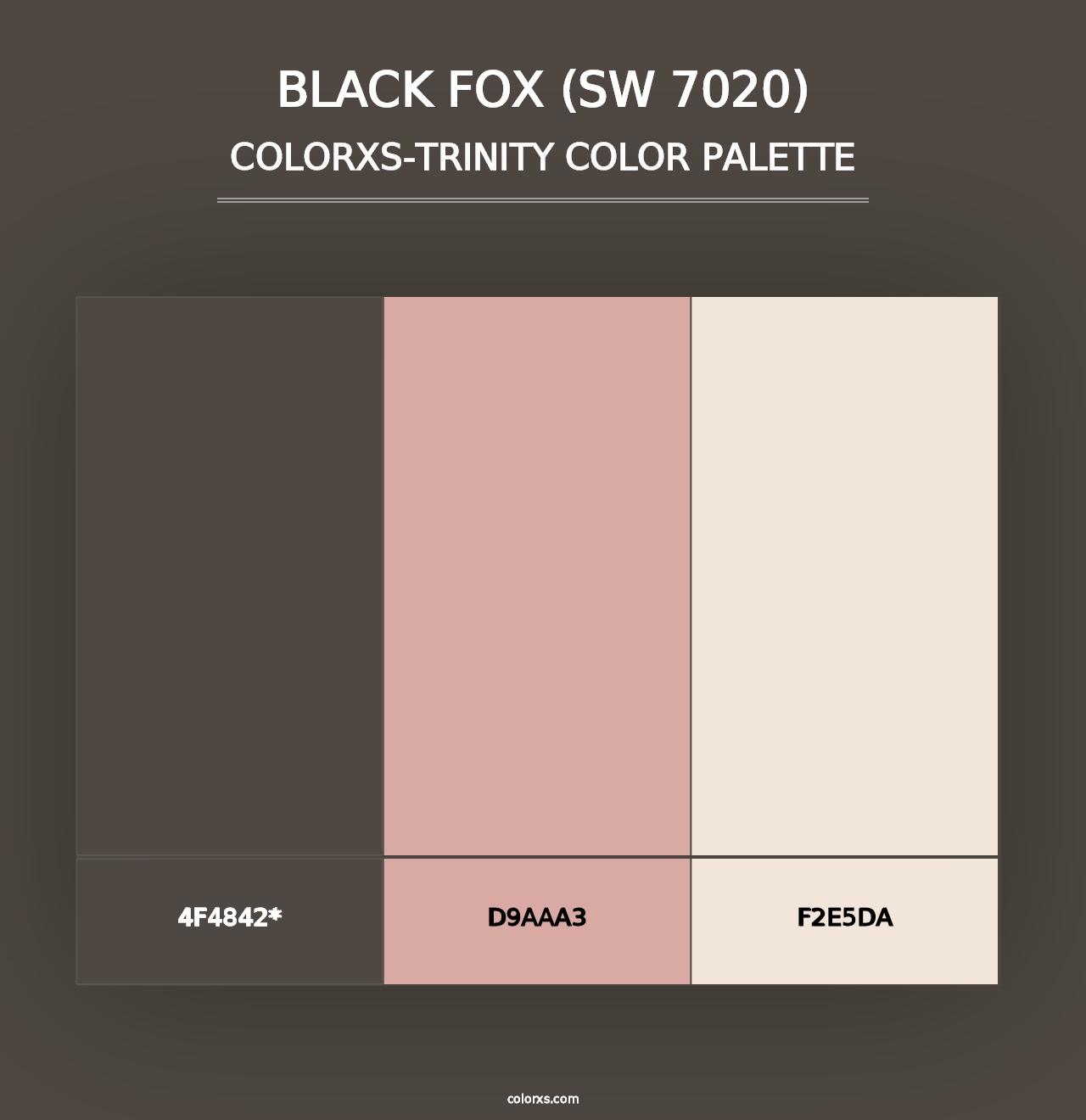 Black Fox (SW 7020) - Colorxs Trinity Palette