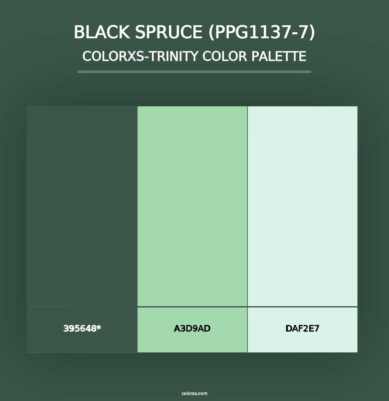 Black Spruce (PPG1137-7) - Colorxs Trinity Palette