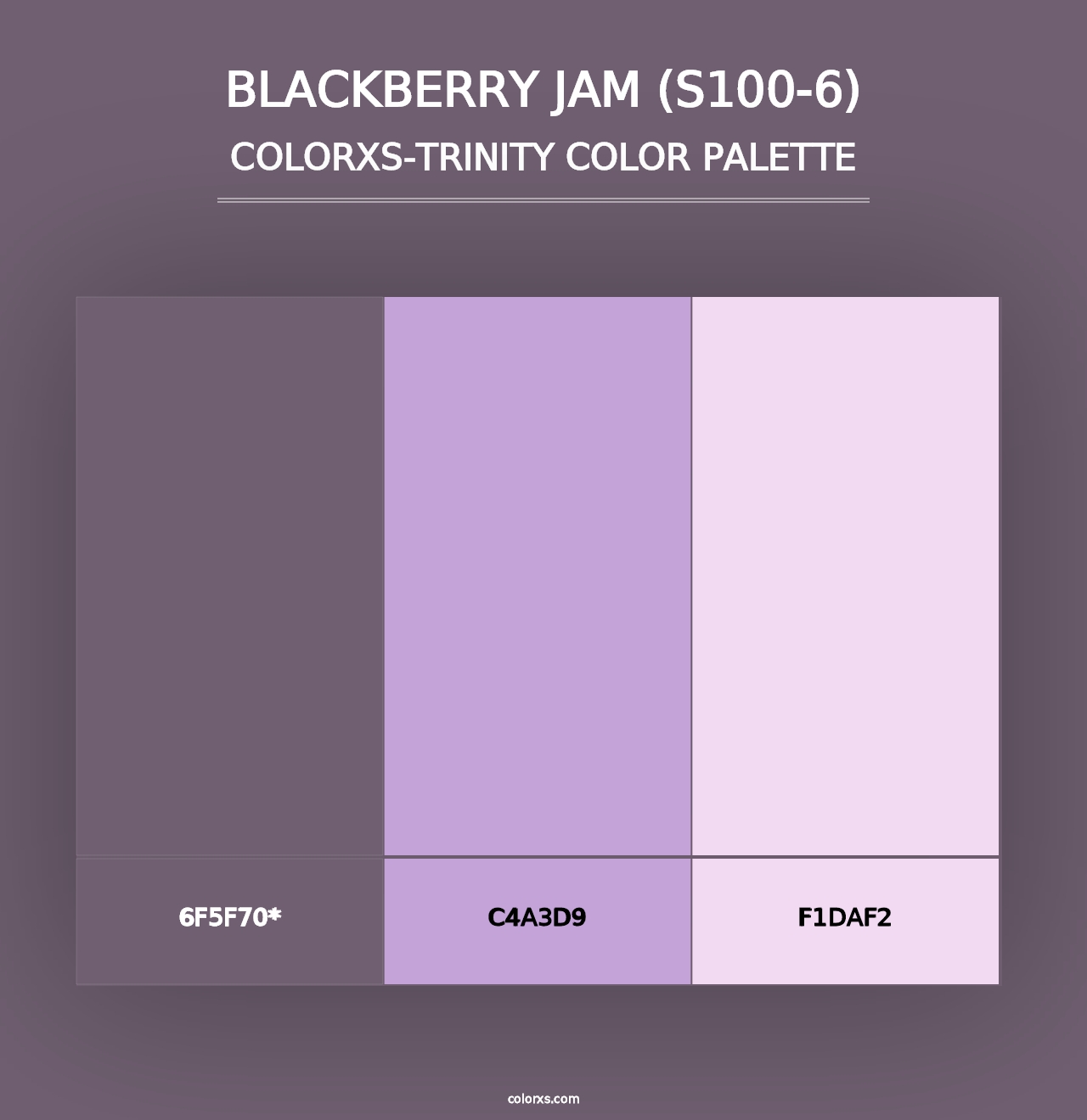 Blackberry Jam (S100-6) - Colorxs Trinity Palette