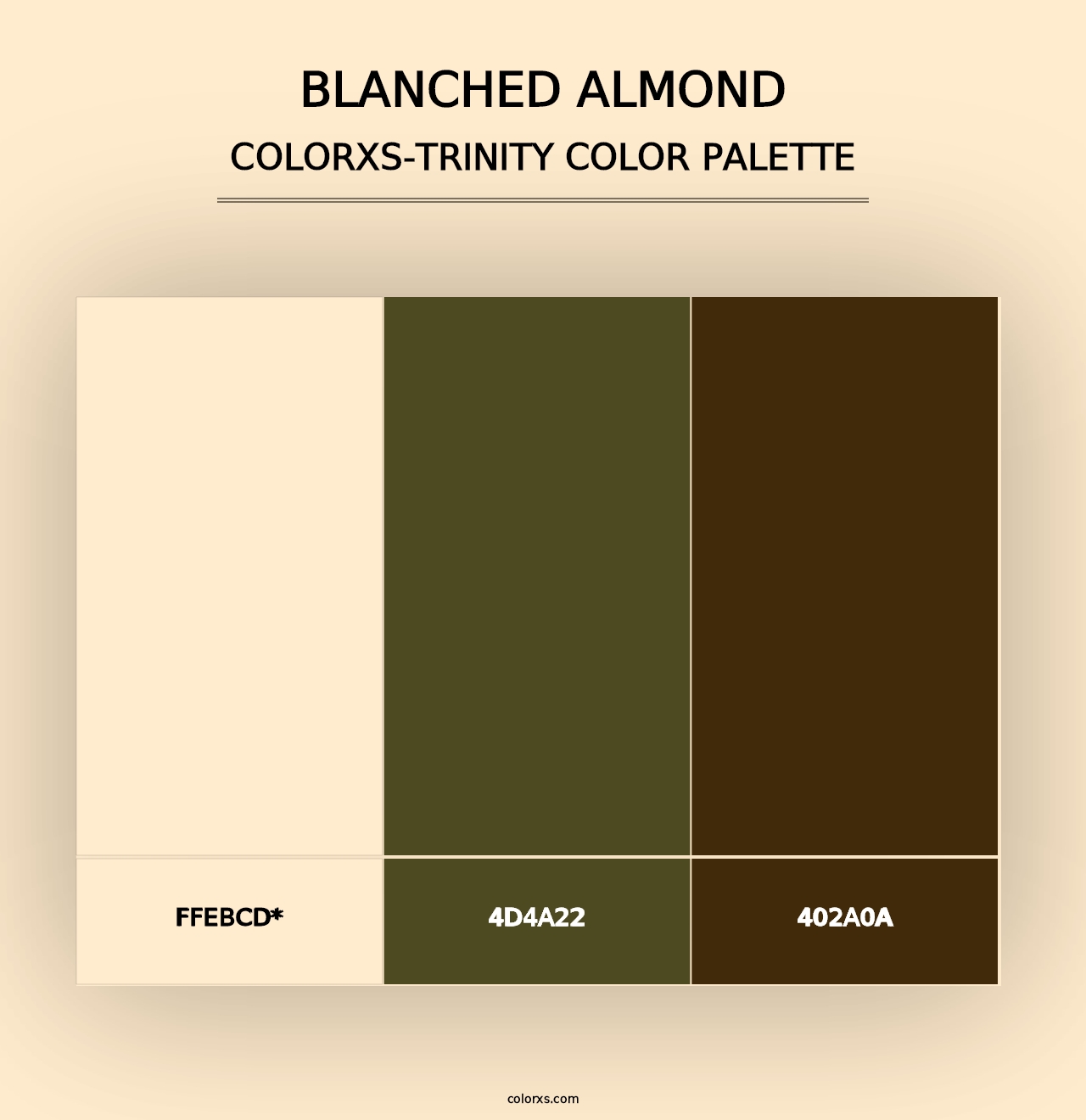 Blanched Almond - Colorxs Trinity Palette