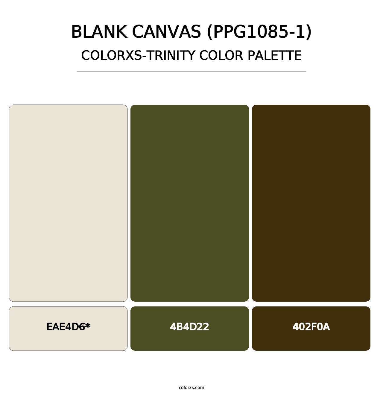 Blank Canvas (PPG1085-1) - Colorxs Trinity Palette