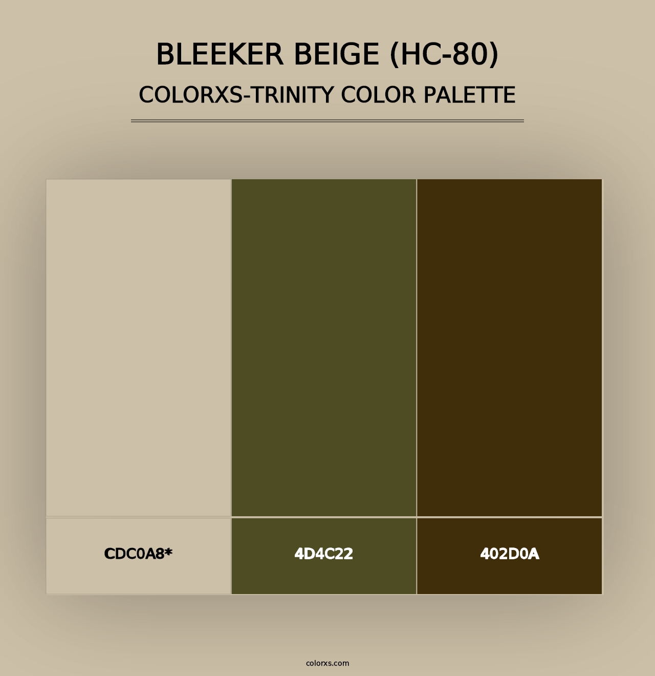 Bleeker Beige (HC-80) - Colorxs Trinity Palette