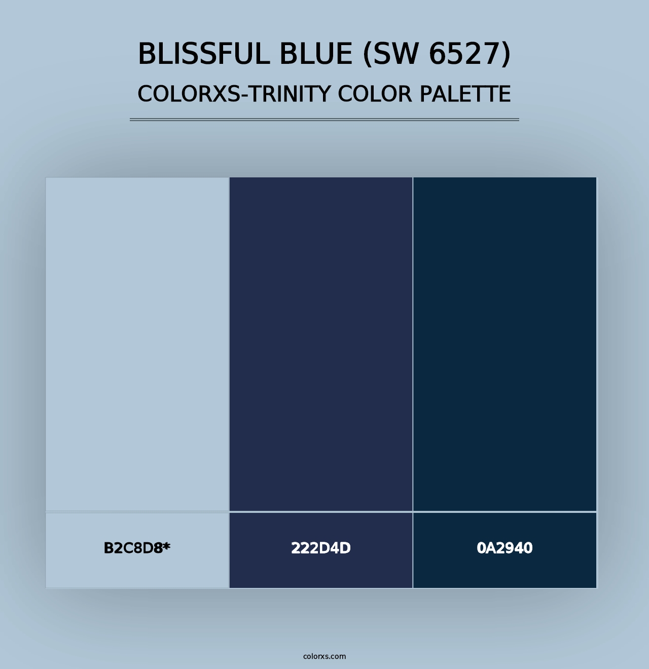 Blissful Blue (SW 6527) - Colorxs Trinity Palette