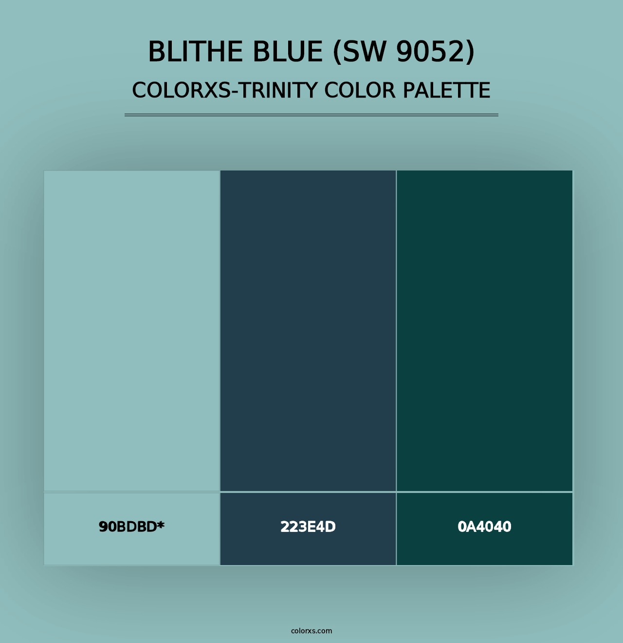 Blithe Blue (SW 9052) - Colorxs Trinity Palette