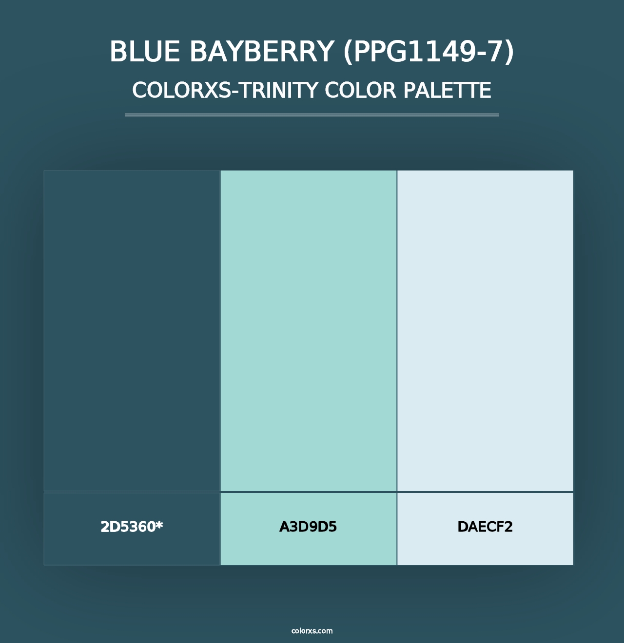 Blue Bayberry (PPG1149-7) - Colorxs Trinity Palette