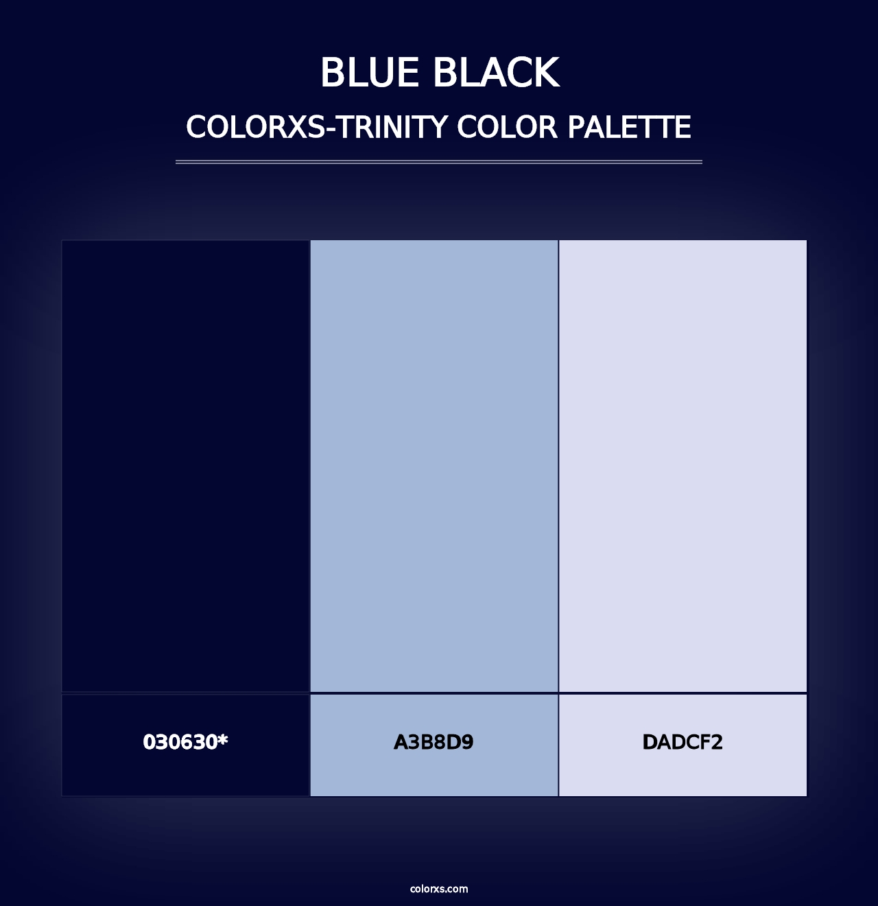 Blue Black - Colorxs Trinity Palette