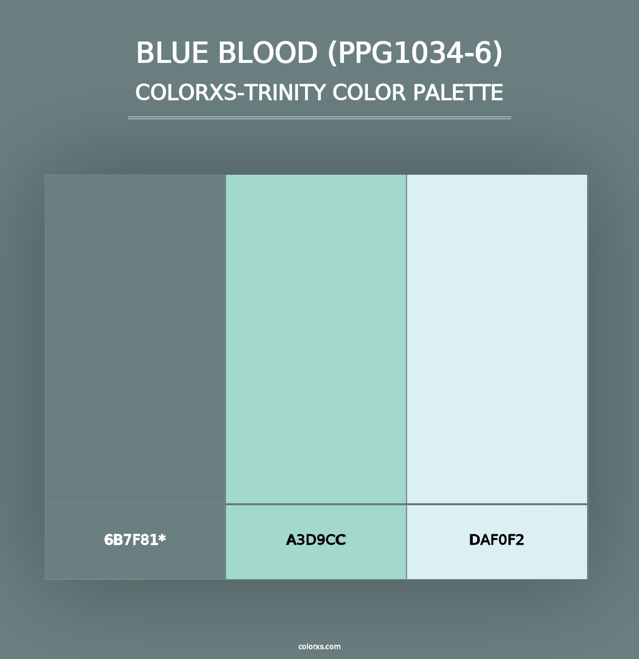 Blue Blood (PPG1034-6) - Colorxs Trinity Palette