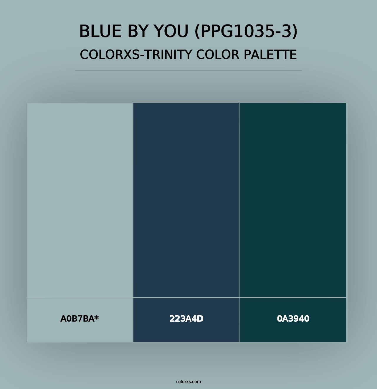 Blue By You (PPG1035-3) - Colorxs Trinity Palette