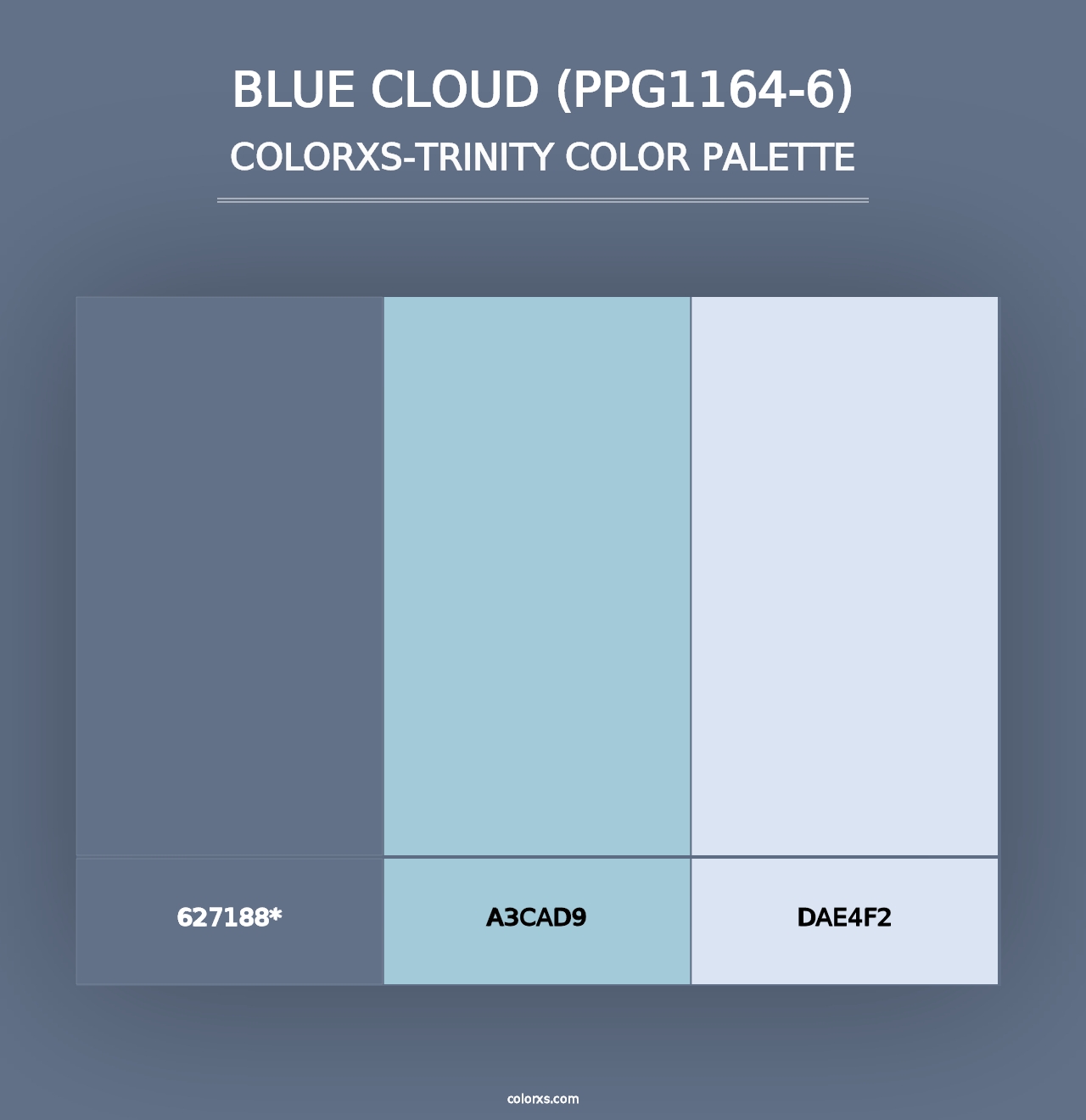 Blue Cloud (PPG1164-6) - Colorxs Trinity Palette