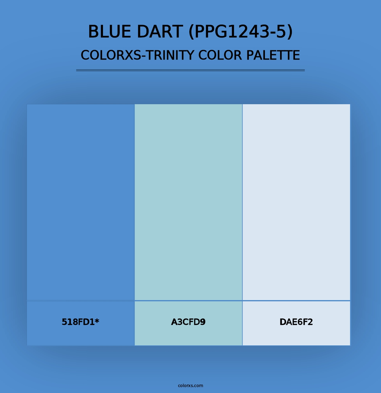 Blue Dart (PPG1243-5) - Colorxs Trinity Palette