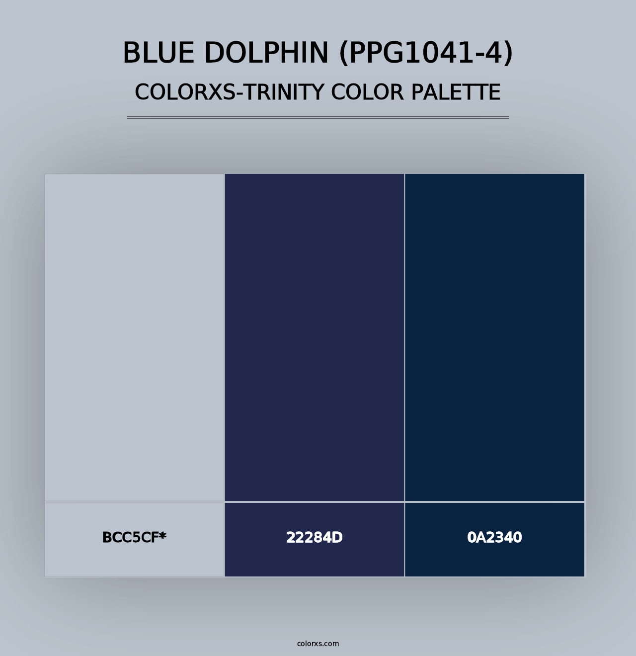 Blue Dolphin (PPG1041-4) - Colorxs Trinity Palette