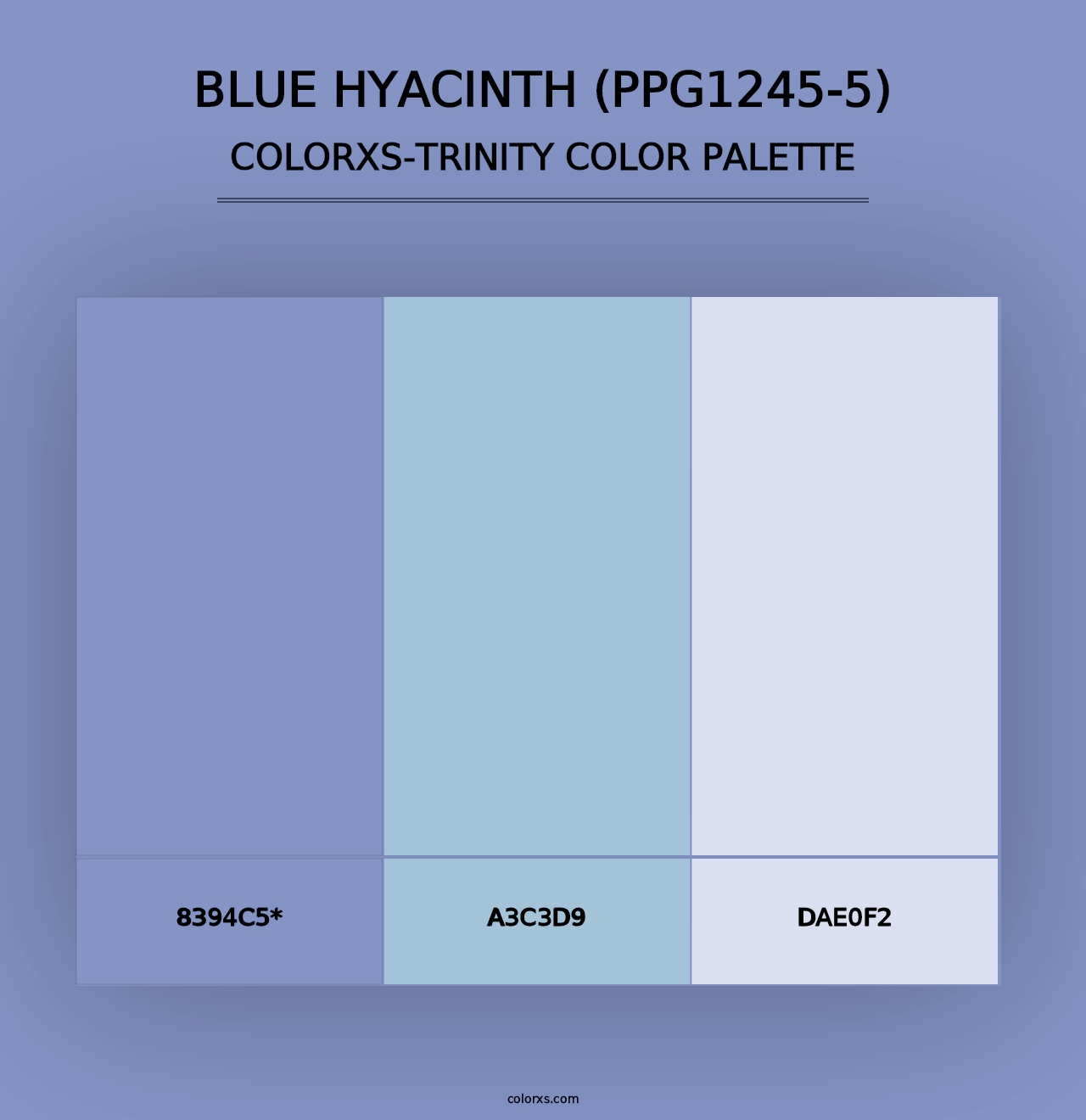 Blue Hyacinth (PPG1245-5) - Colorxs Trinity Palette