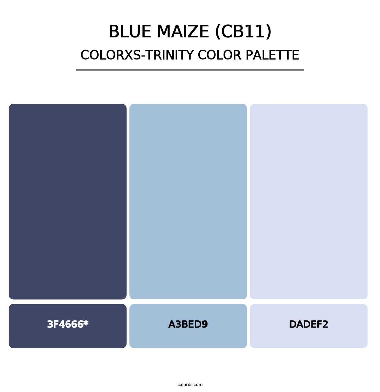 Blue Maize (CB11) - Colorxs Trinity Palette