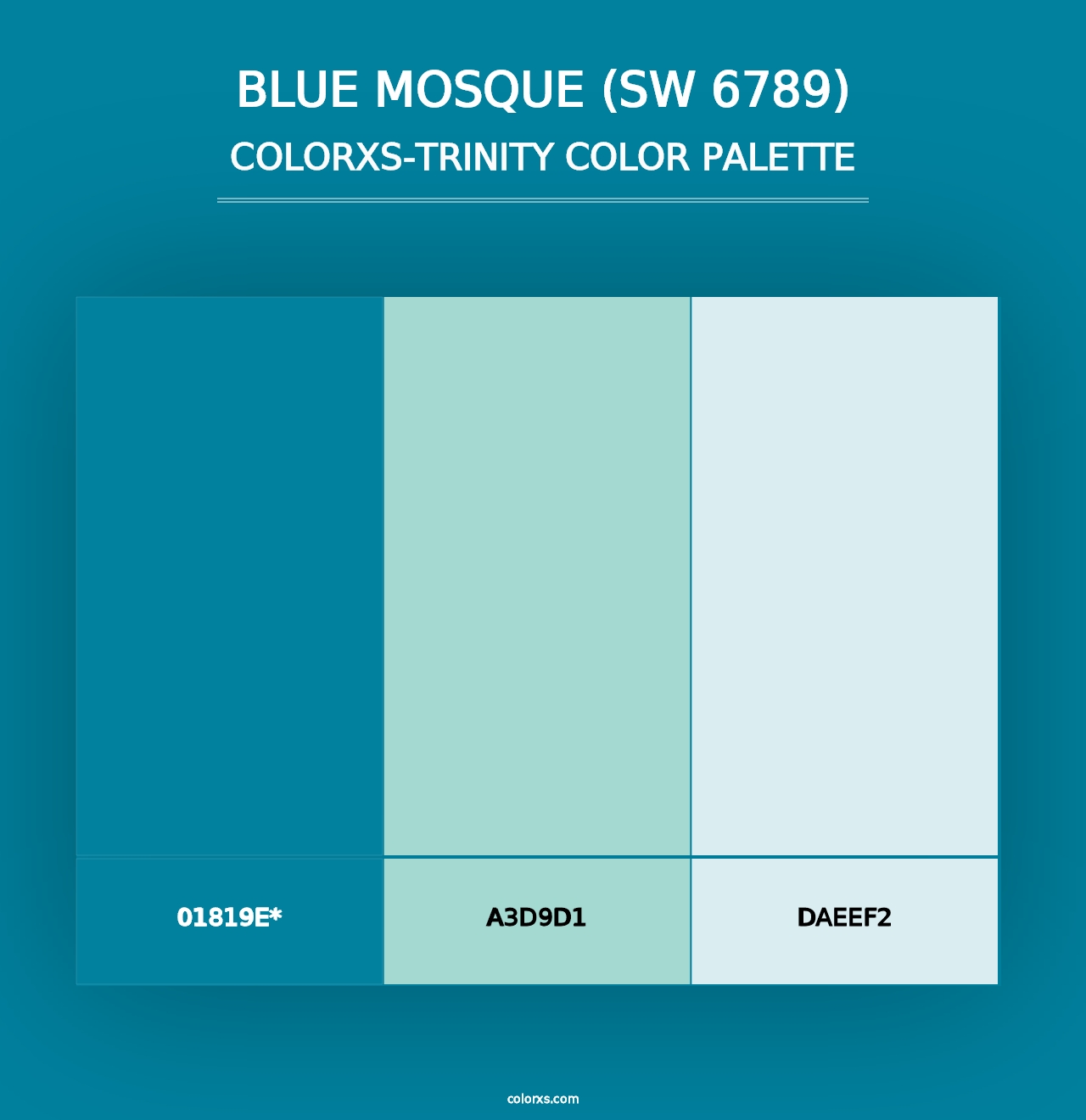 Blue Mosque (SW 6789) - Colorxs Trinity Palette