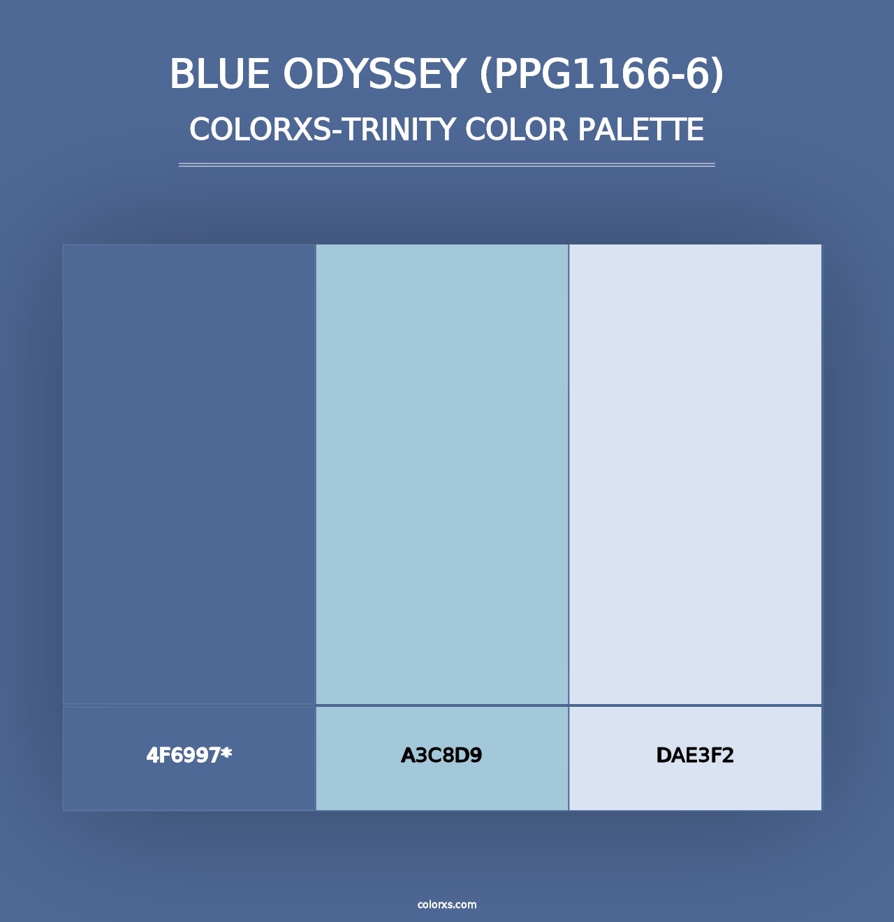 Blue Odyssey (PPG1166-6) - Colorxs Trinity Palette