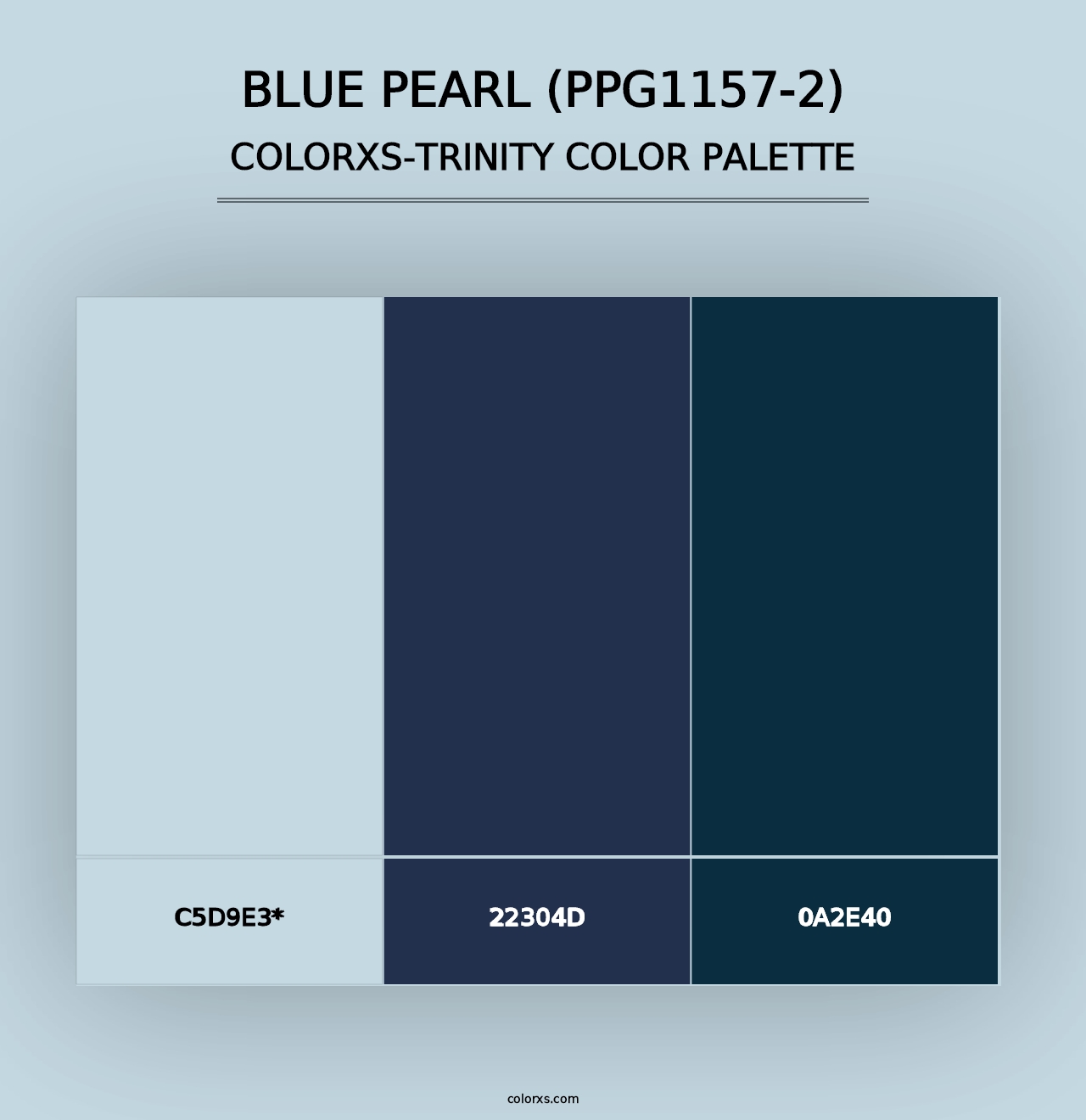 Blue Pearl (PPG1157-2) - Colorxs Trinity Palette