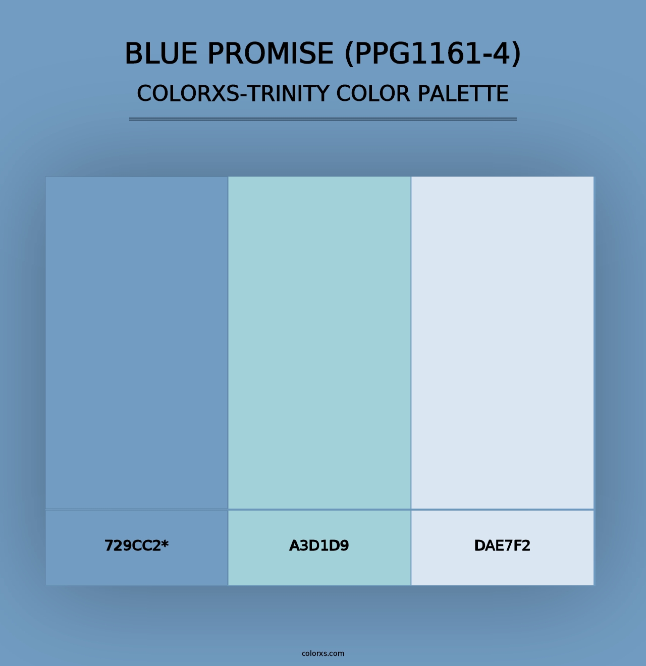 Blue Promise (PPG1161-4) - Colorxs Trinity Palette