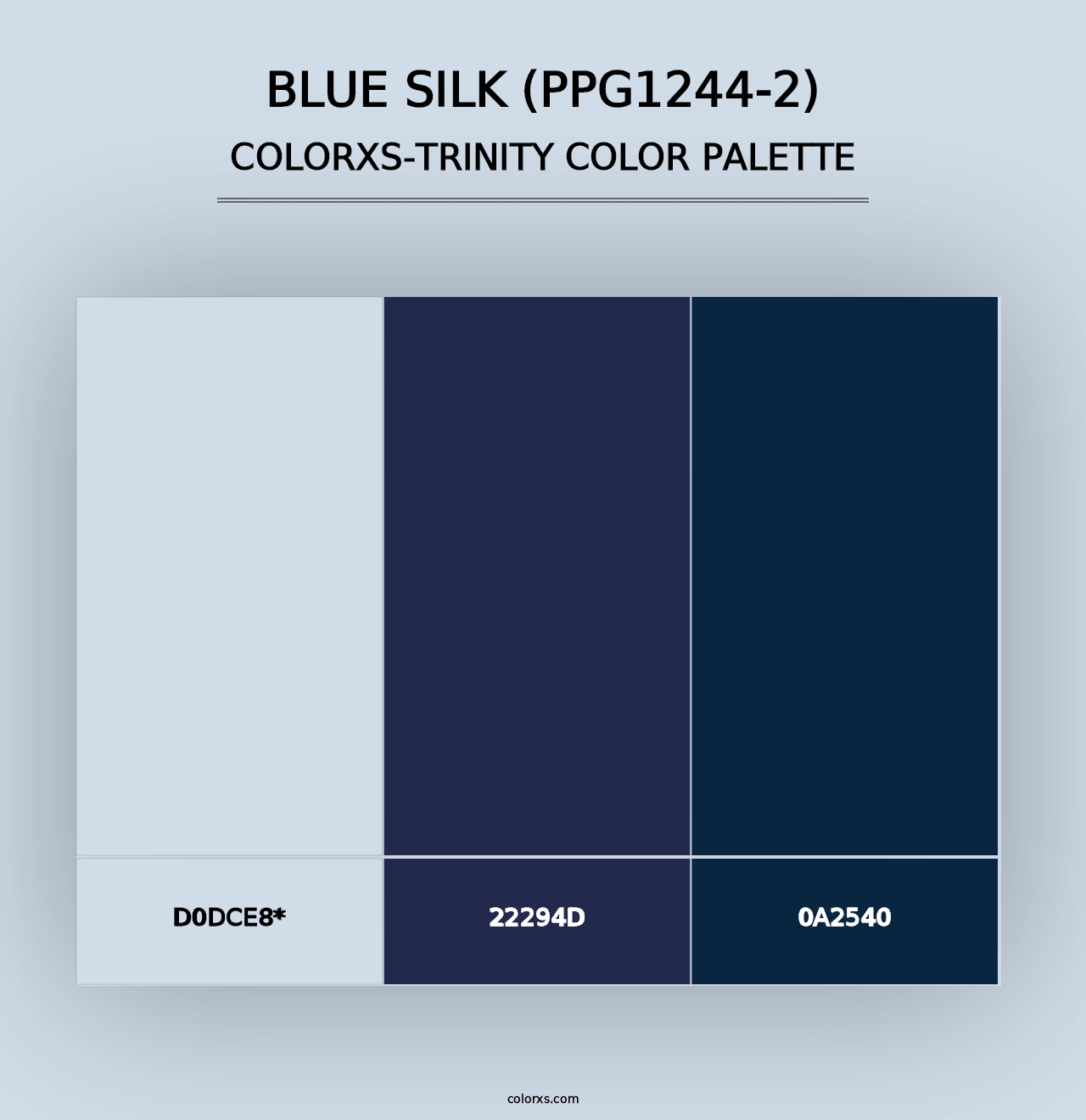 Blue Silk (PPG1244-2) - Colorxs Trinity Palette