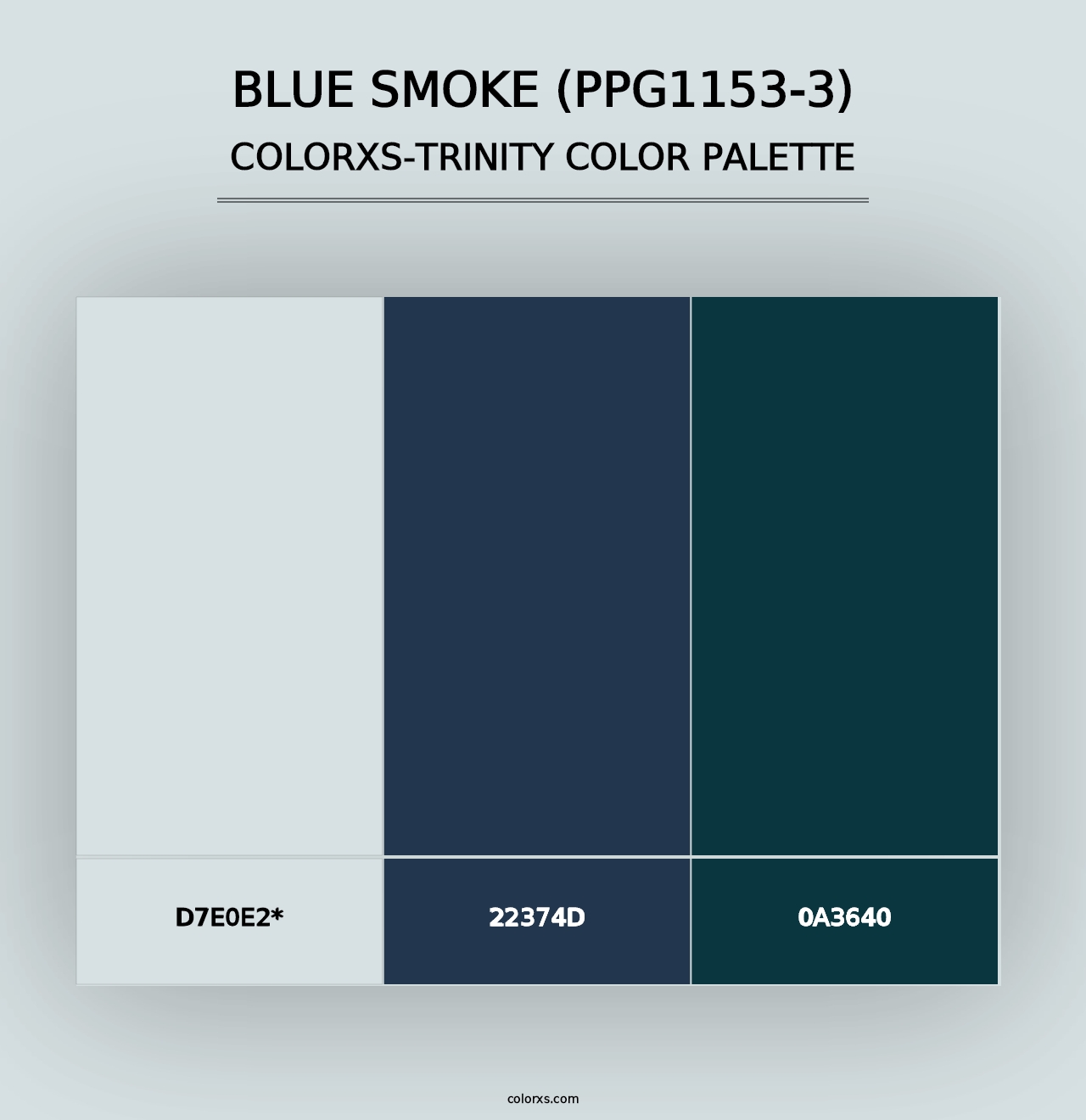 Blue Smoke (PPG1153-3) - Colorxs Trinity Palette