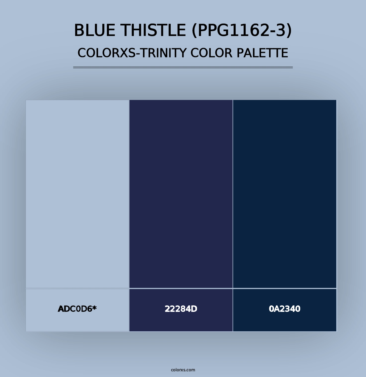 Blue Thistle (PPG1162-3) - Colorxs Trinity Palette