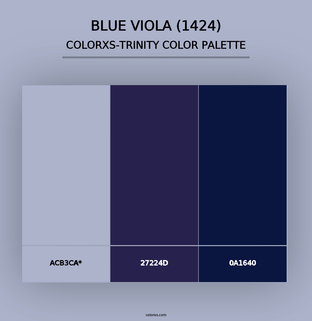 Blue Viola (1424) - Colorxs Trinity Palette