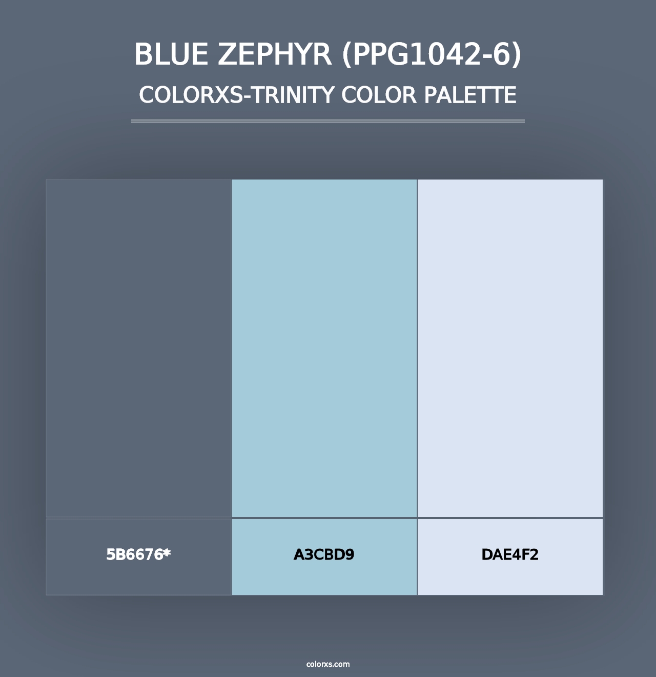 Blue Zephyr (PPG1042-6) - Colorxs Trinity Palette