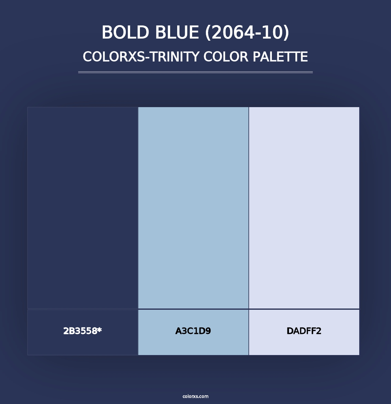 Bold Blue (2064-10) - Colorxs Trinity Palette