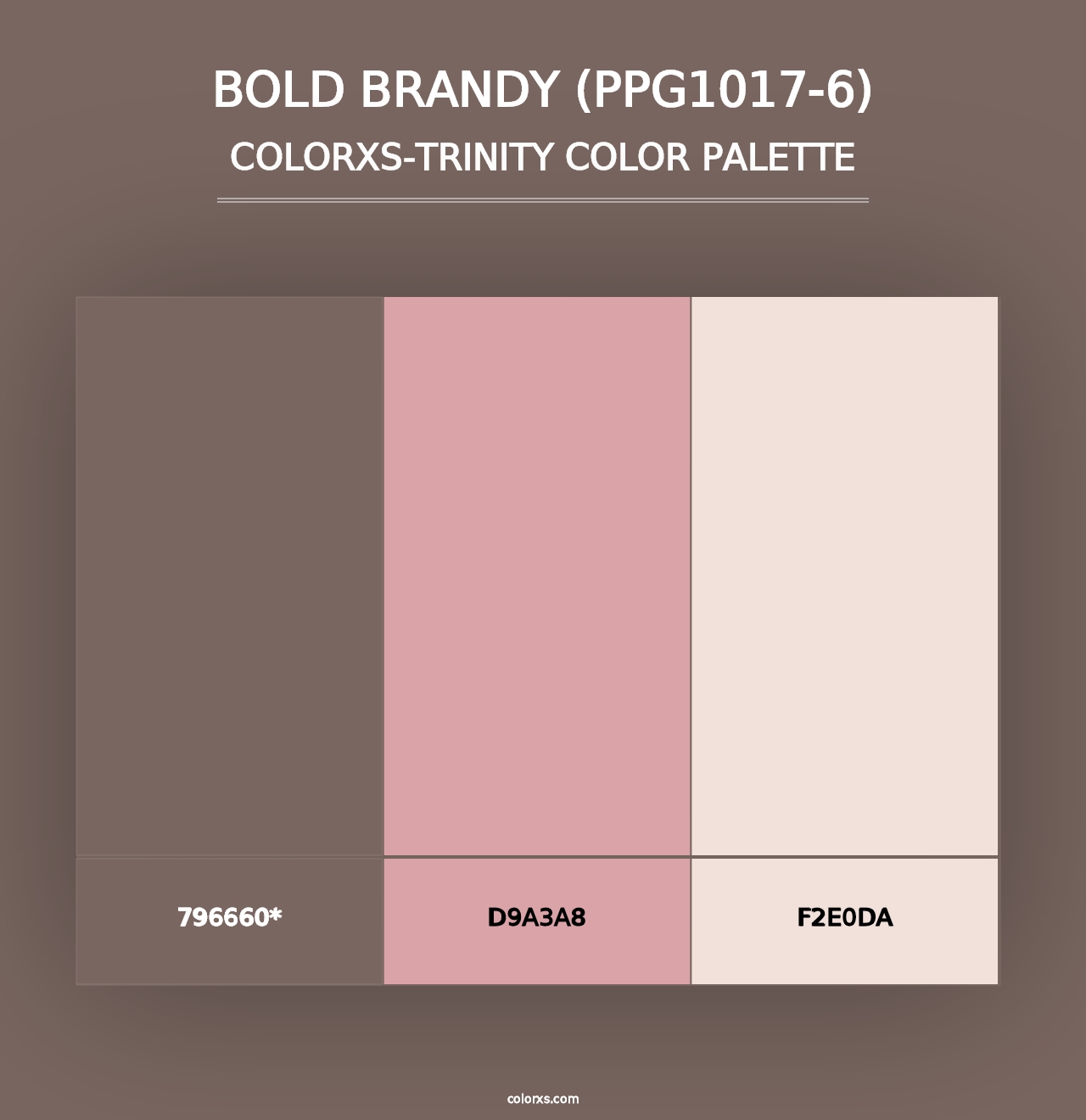 Bold Brandy (PPG1017-6) - Colorxs Trinity Palette