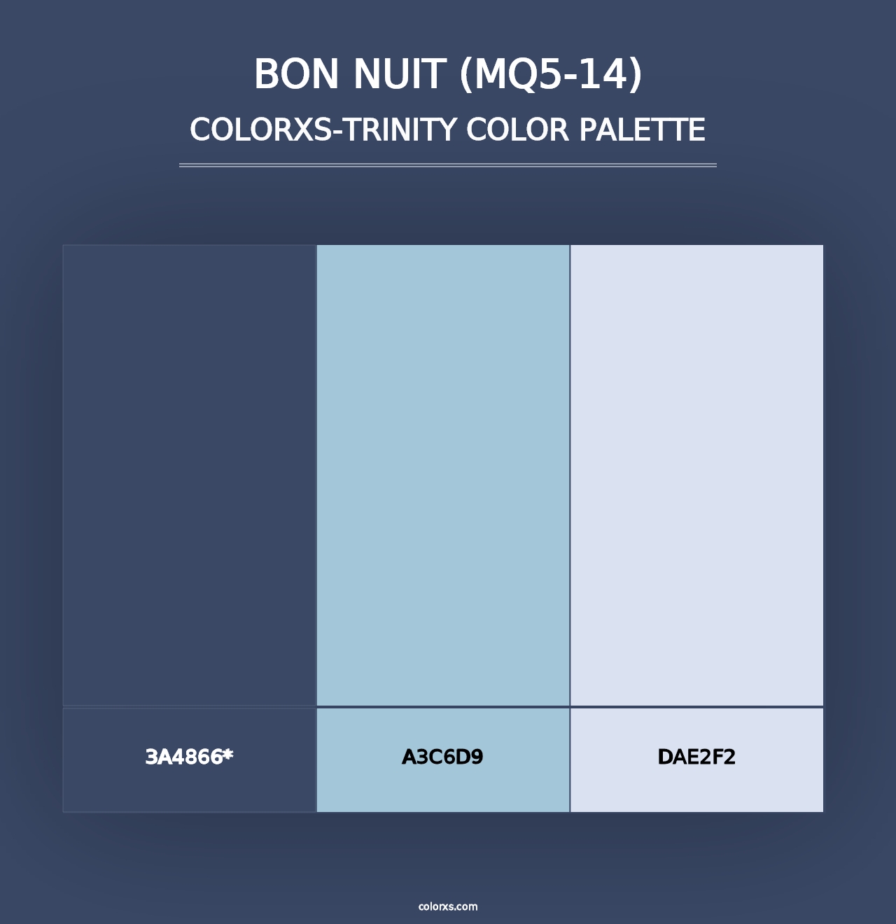 Bon Nuit (MQ5-14) - Colorxs Trinity Palette