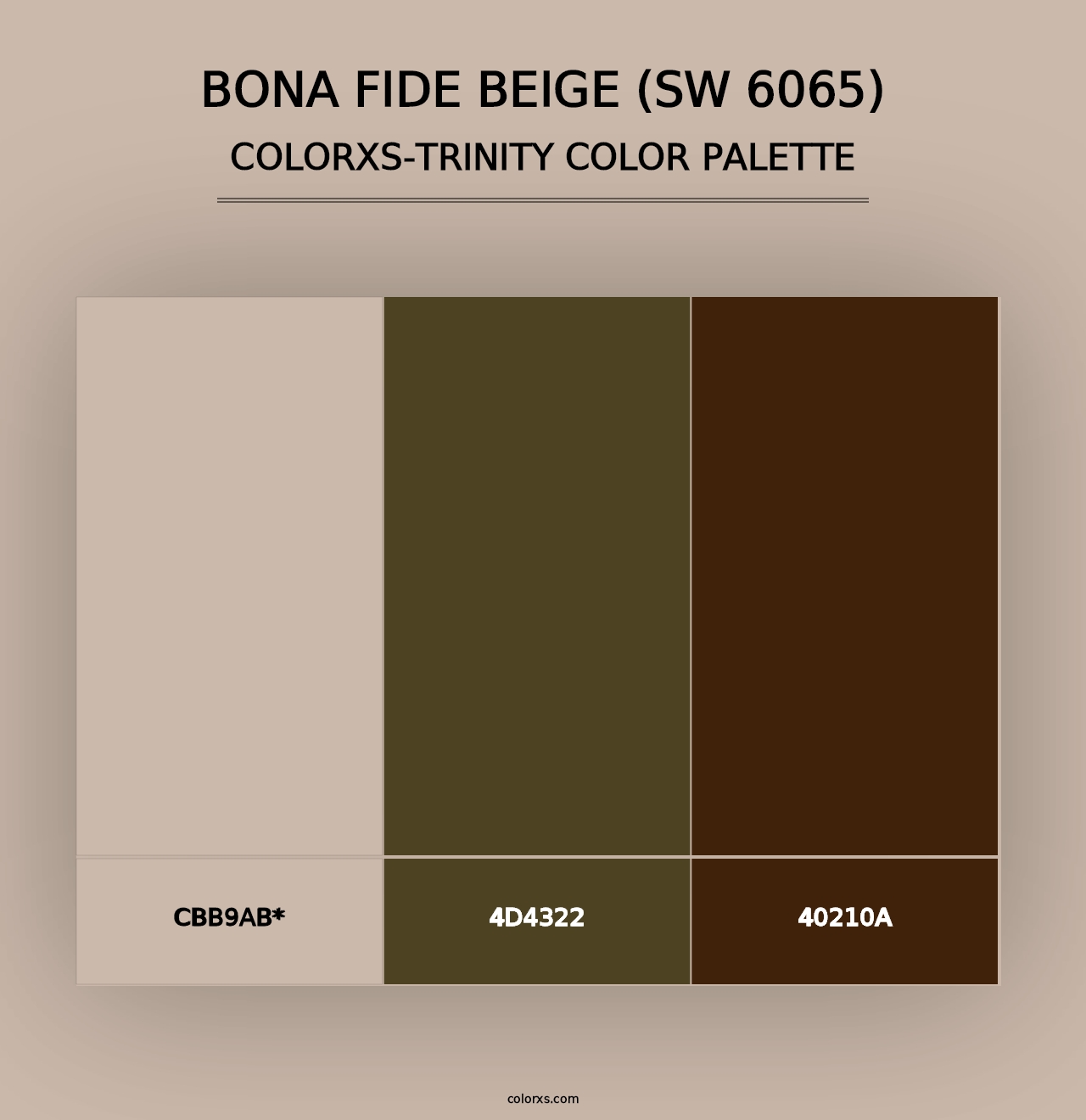 Bona Fide Beige (SW 6065) - Colorxs Trinity Palette